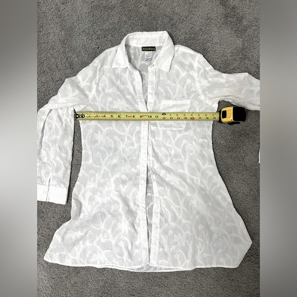 TommyBahama Swim cover up - white cotton button down - size medium - Picture 7 of 12